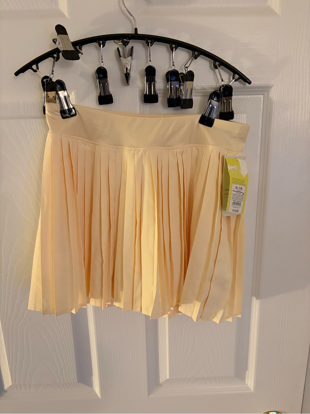all in motion Pleated Yellow Girls' Skort with pocket shorts (XL/14) New